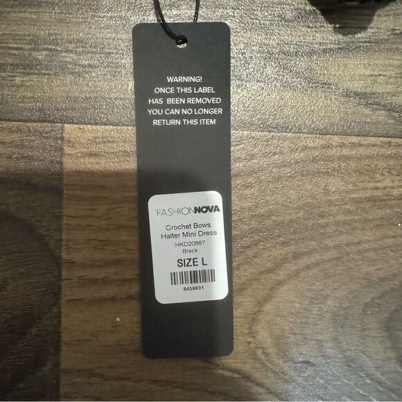 FN Crochet Bows Halter Mini Dress - Picture 2 of 3